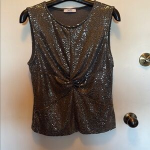 Black Sequin Women's Top